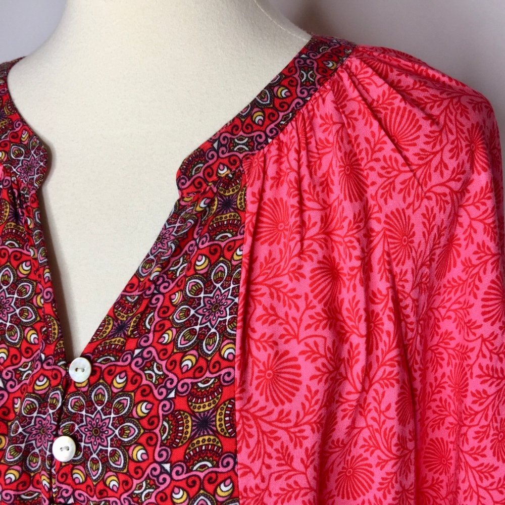 Fig and Flower Anthropologie Sz M Boho Peasant Top - Picture 2 of 8